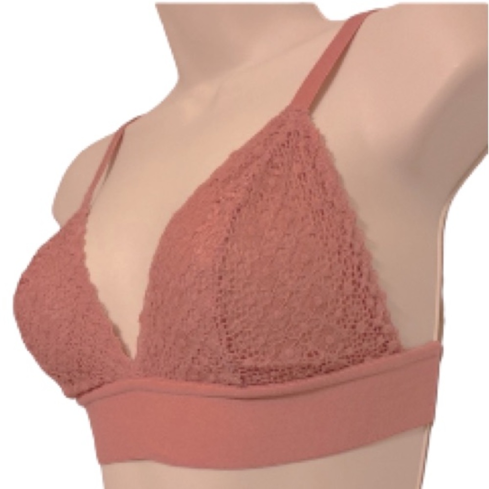 LIVELY Lace Bralette Dusty Rose Pink in Shell Bralette Size Small